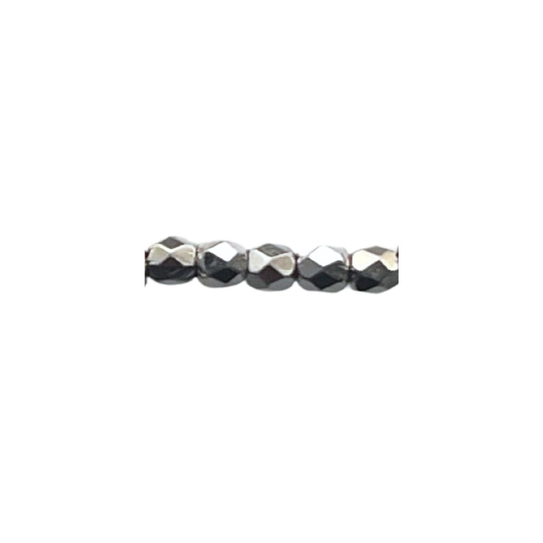 FirePolish 3mm Nickel Plate 50bds/str - Image 1