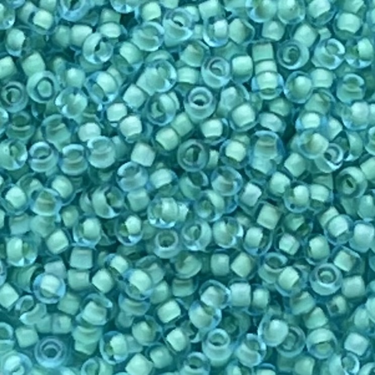 Rocalla Miyuki #11 Semi-Matte Seafoam/Lined Aqua