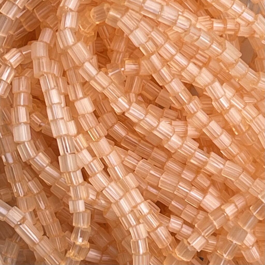 Czech Seed Beads 10/0 2Cut Satin Light Orange SOLGEL Strung