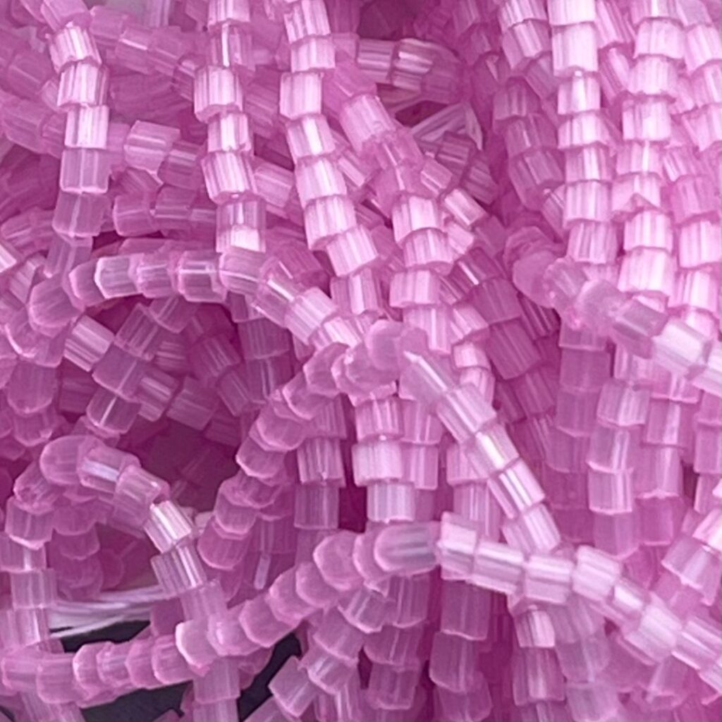 Czech Seed Beads 10/0 2Cut Satin Light Fuchsia SOLGEL Strung
