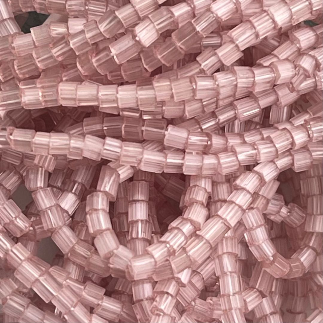 Czech Seed Beads 10/0 2Cut Dyed Satin Dark Topaz SOLGEL Strung - Image 1