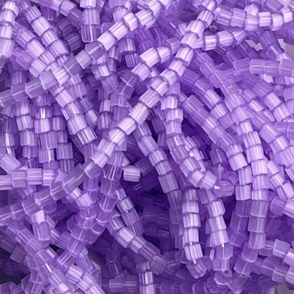 Czech Seed Beads 10/0 2Cut Dyed Satin Violet SOLGEL Strung