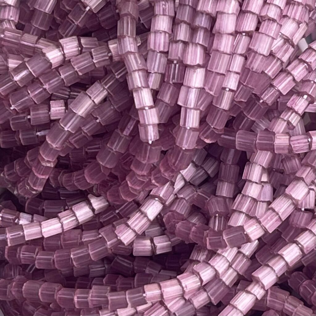 Czech Seed Beads 10/0 2Cut Satin Plum Solgel Strung