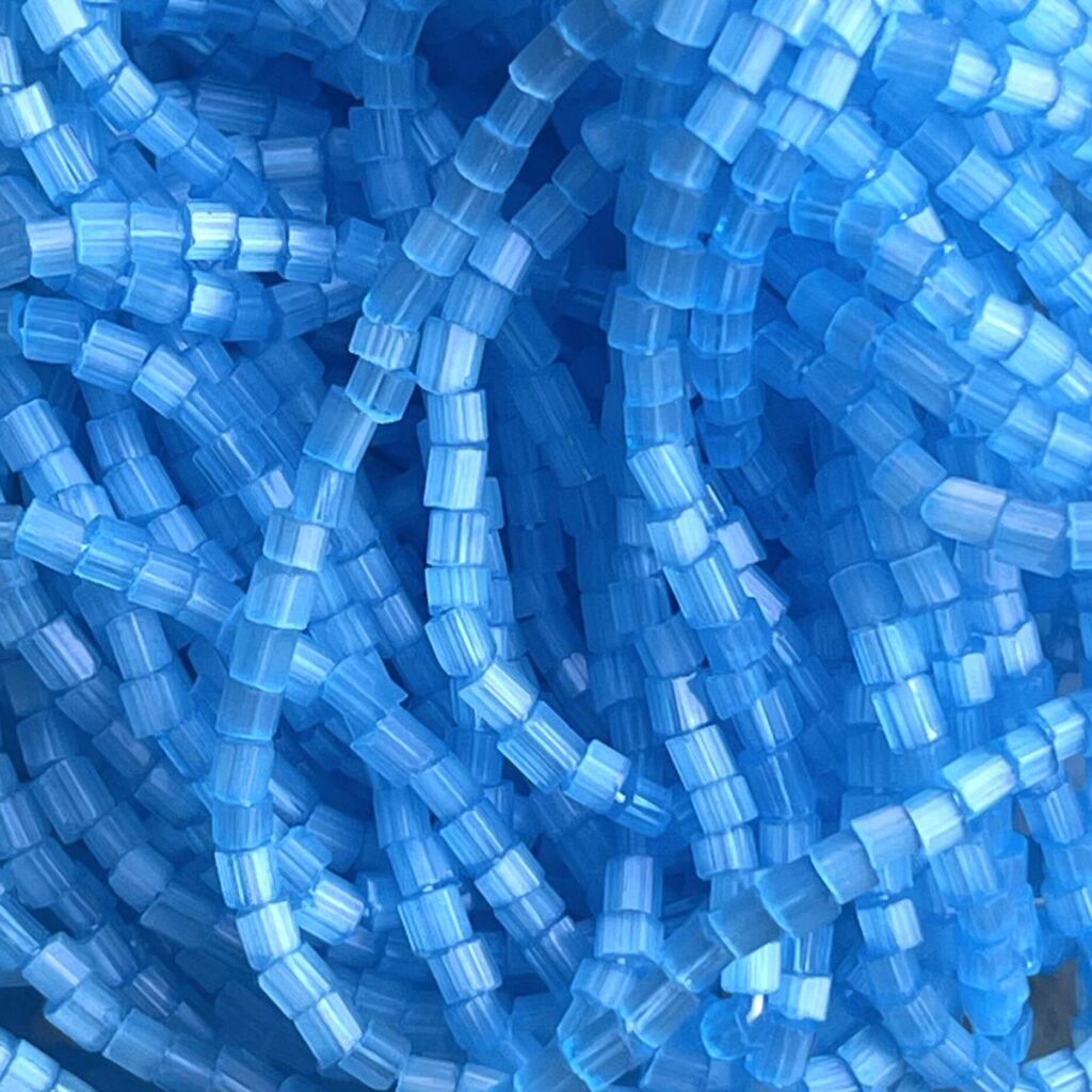 Czech Seed Beads 10/0 2Cut Satin Aqua Solgel