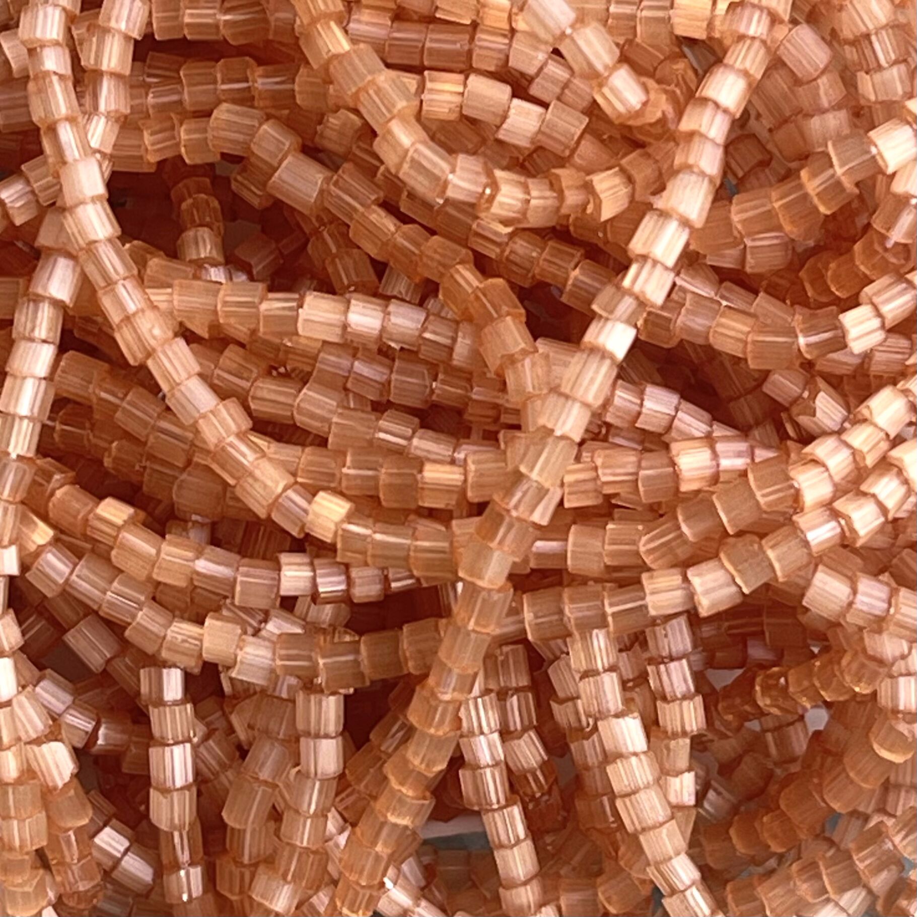 Czech Seed Beads 10/0 2Cut Satin Light Brown Solgel - Image 1