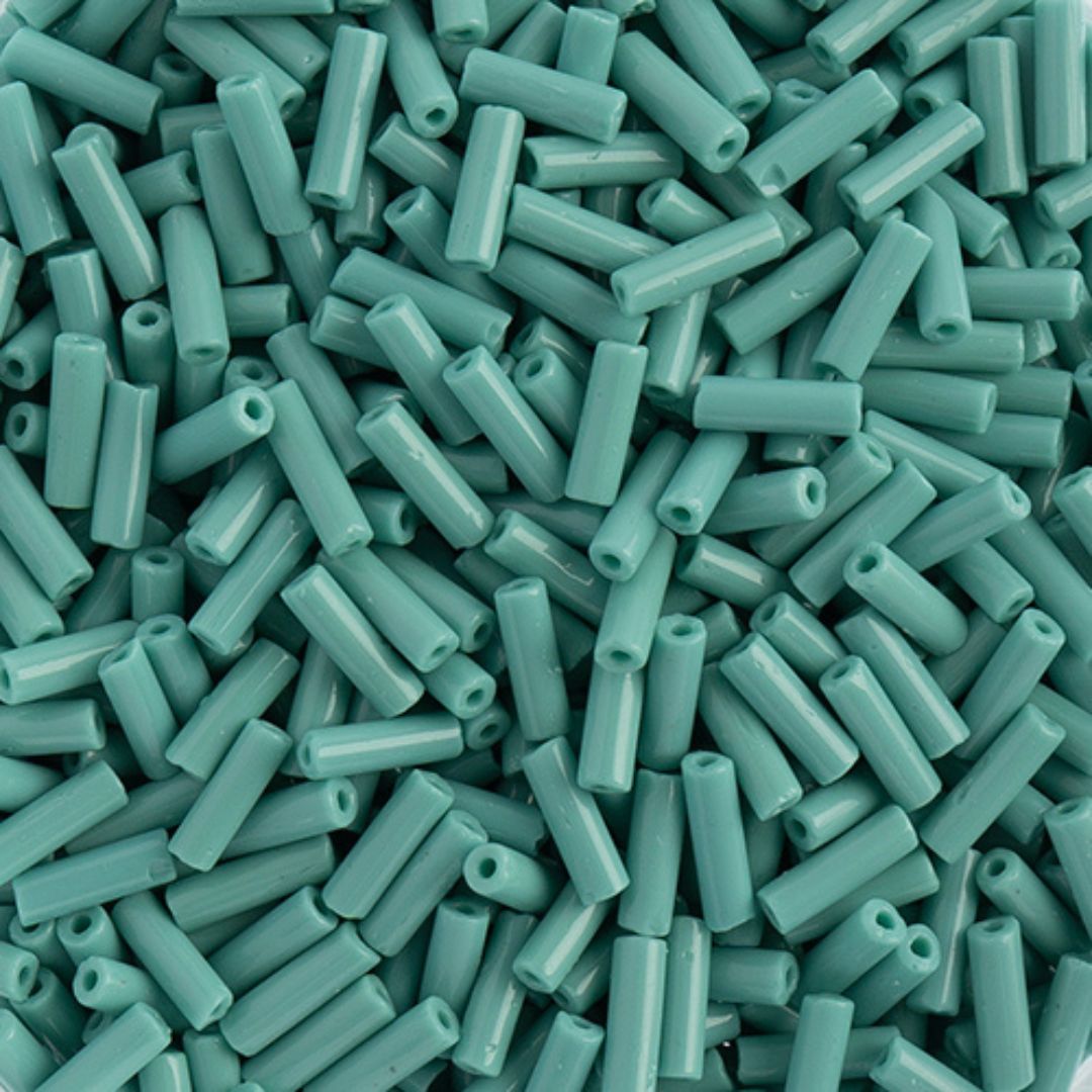 Czech Bugles #3 Opaque Turquoise - Image 1