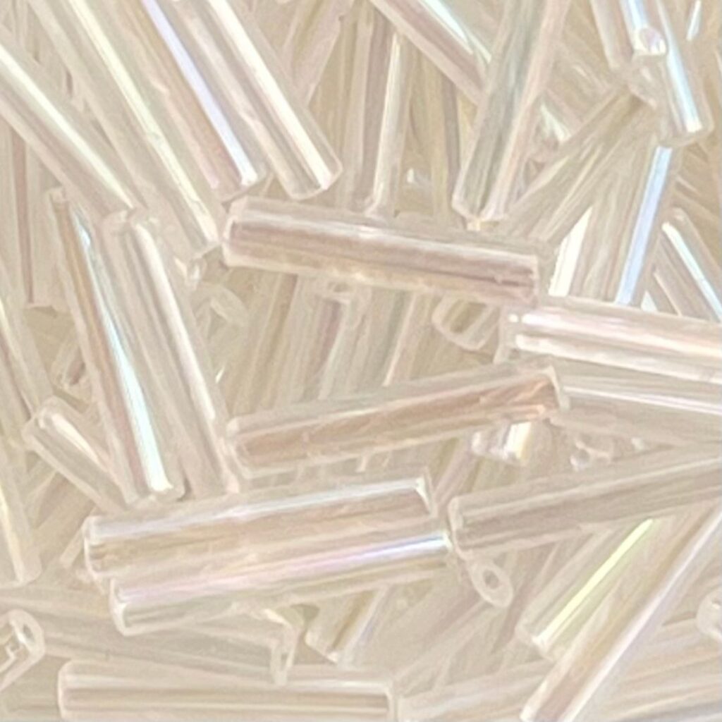 Czech Bugles #5 Transparent Crystal Iris