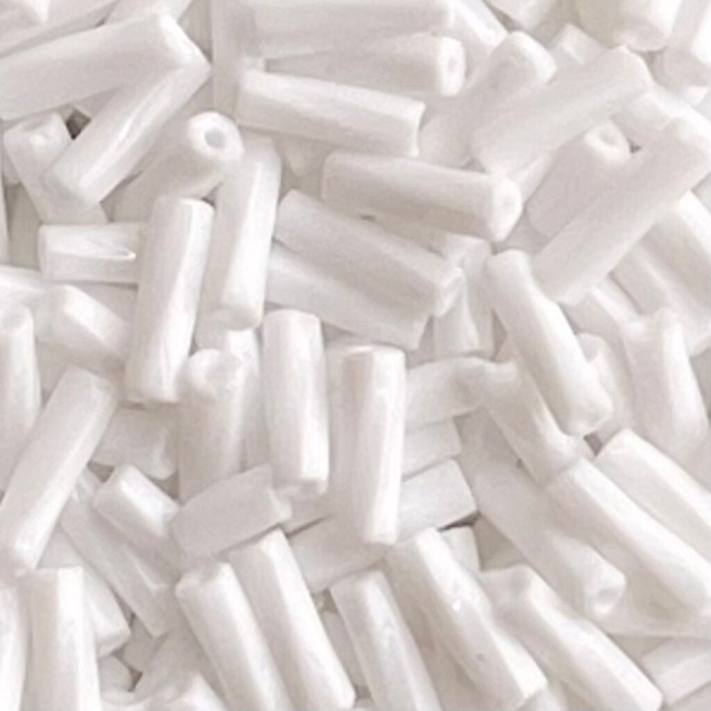 Czech Bugles #3 Twisted Chalk White