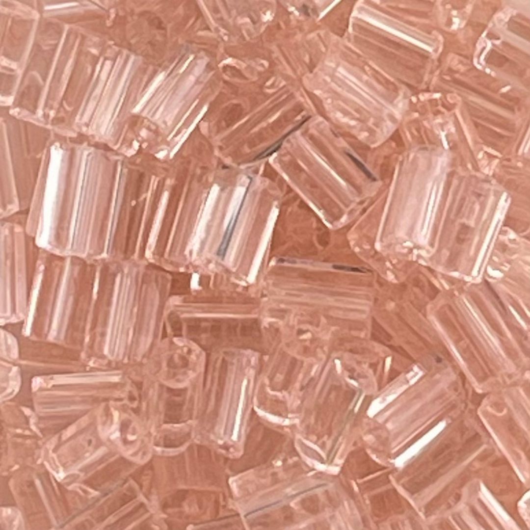 Czech Tiny Flats 5x3.5mm Transparent Pink Natural - Image 1