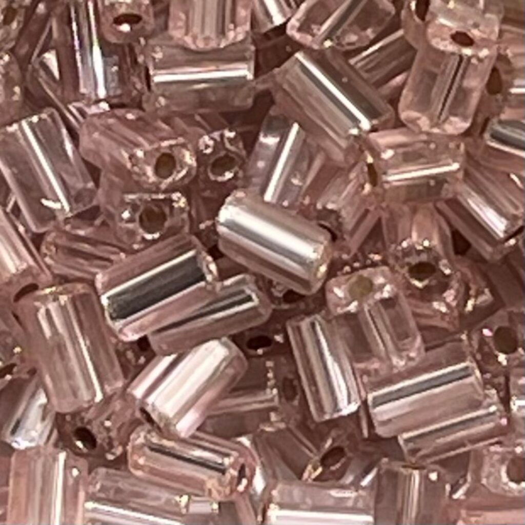 Czech Tiny Flats 5x3.5mm SilverLined Pink Natural