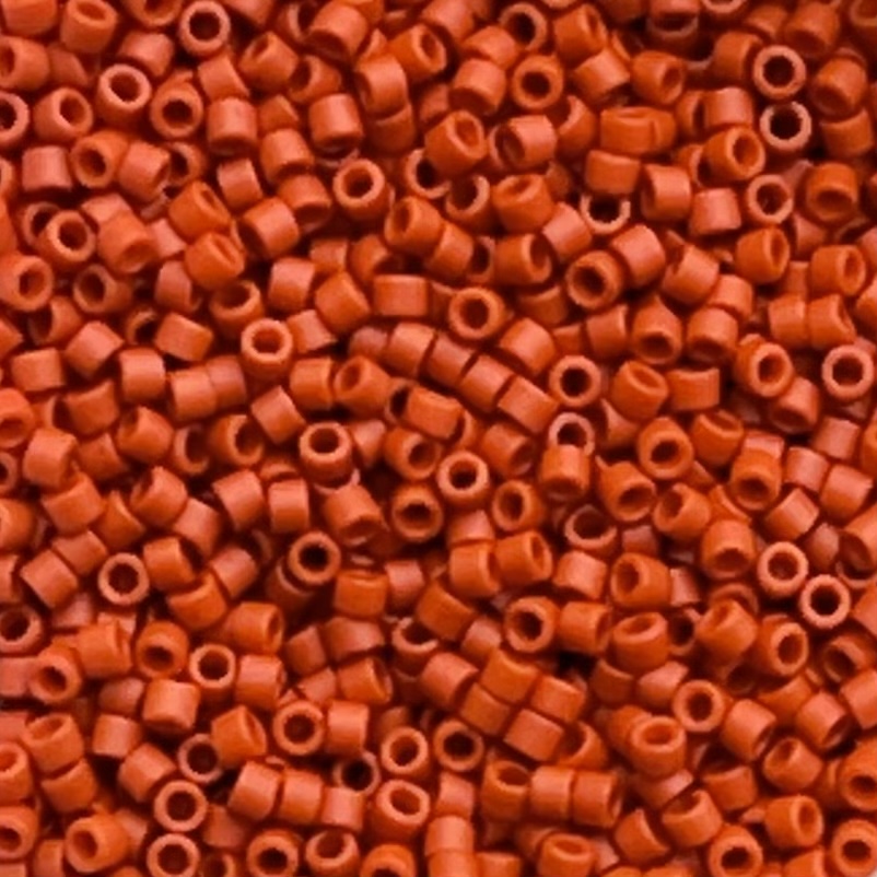 Delica Bead Dyed Matte Opaque Vermillion