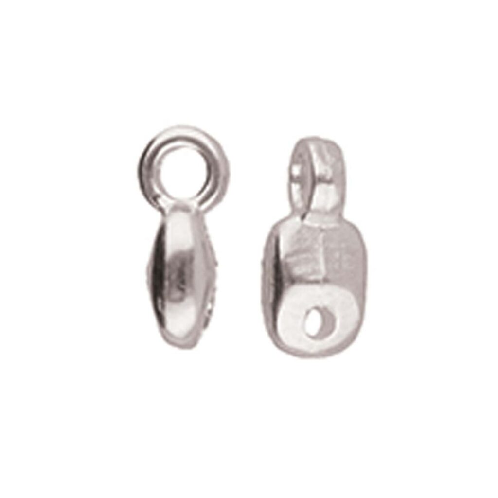 Vourkoti - SuperDuo Bead Ending Ant. Silver Plate Bag x 24