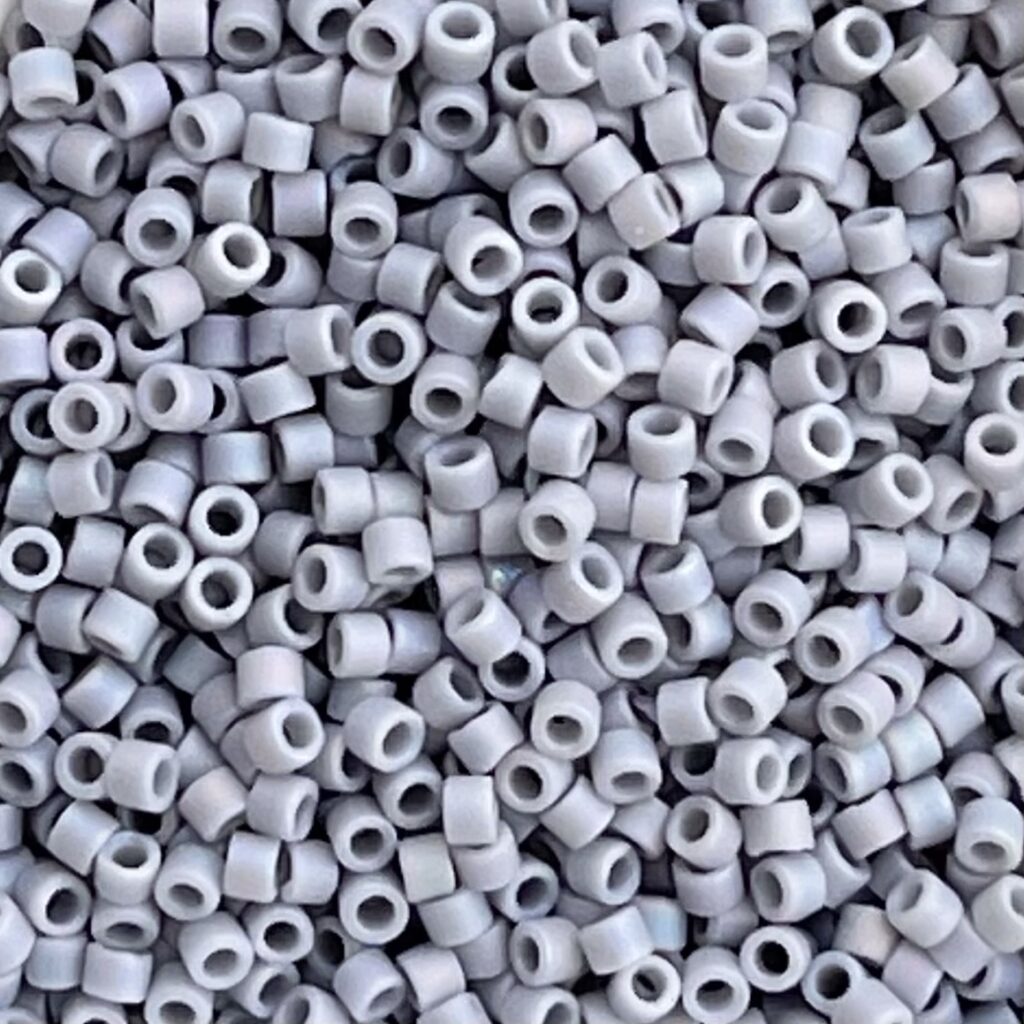 Delica Bead Matte Opaque Ghost Gray AB
