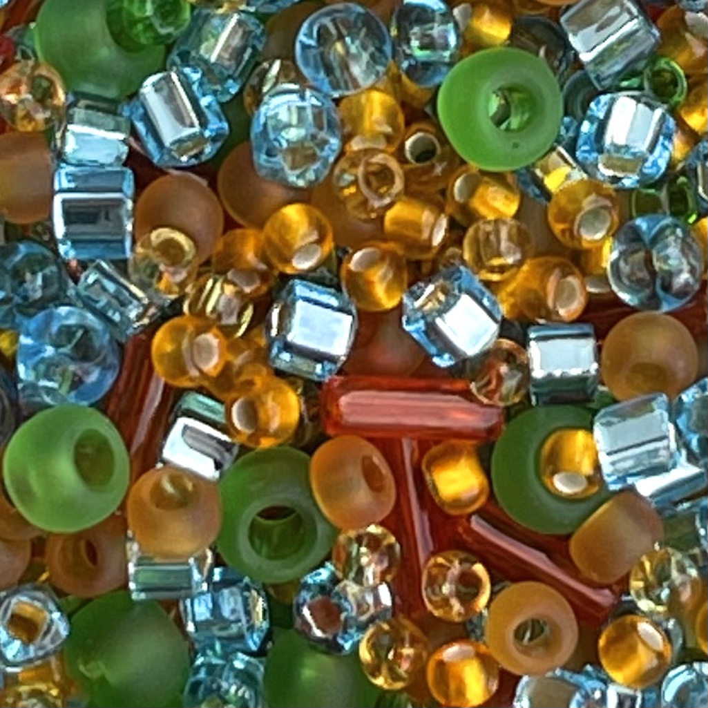 Mix MultiShape Haiku - Orange/Green/Blue Mix x 50 grs