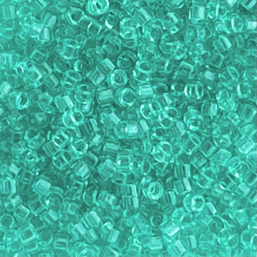 Delica Bead Dyed Transparent Mint Green