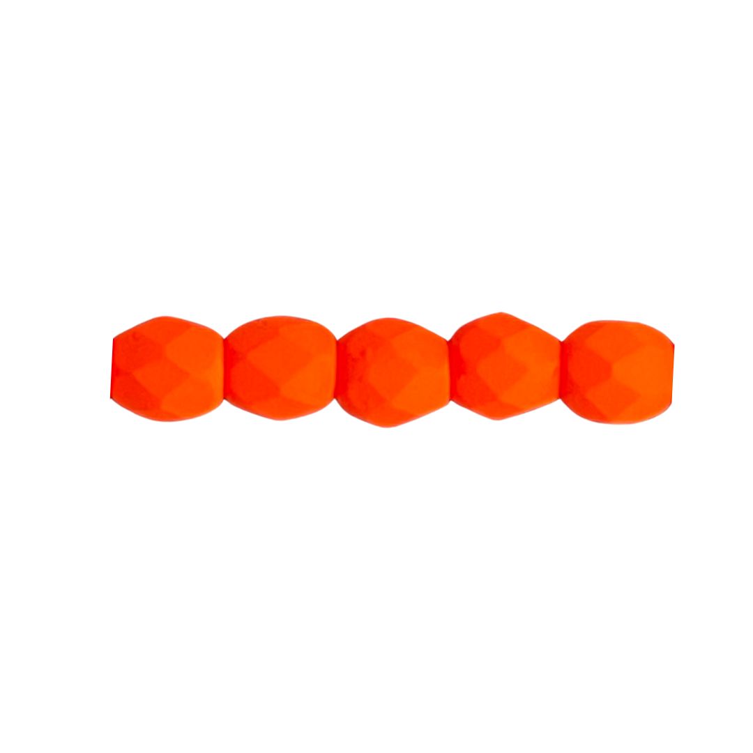 FirePolish 4mm Neon Orange 50Bds - Image 1