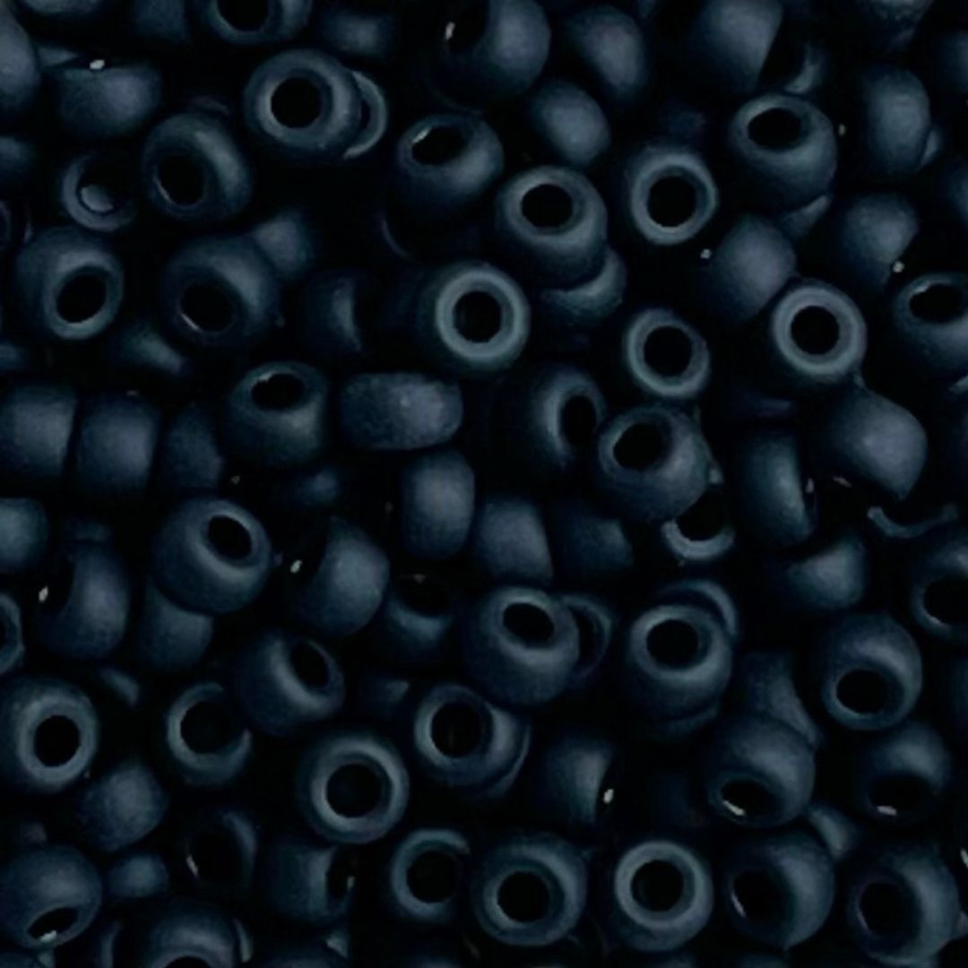 Rocalla Miyuki #8  Matte Opaque Black - Image 1