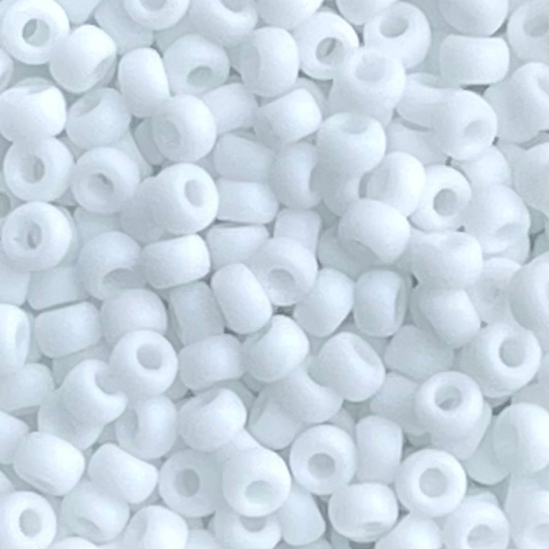 Rocalla Miyuki #8  Matte Opaque White - Image 1