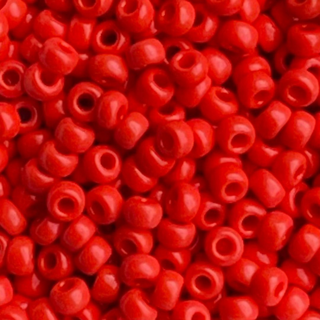 Rocalla Miyuki #8 Opaque Vermillion Red - Image 1
