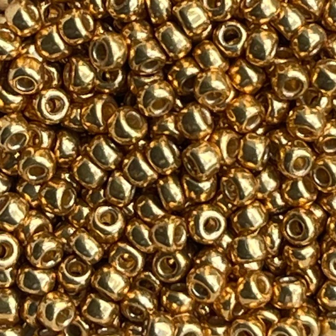 Rocalla Miyuki #8 Duracoat Galvanized Gold - Image 1