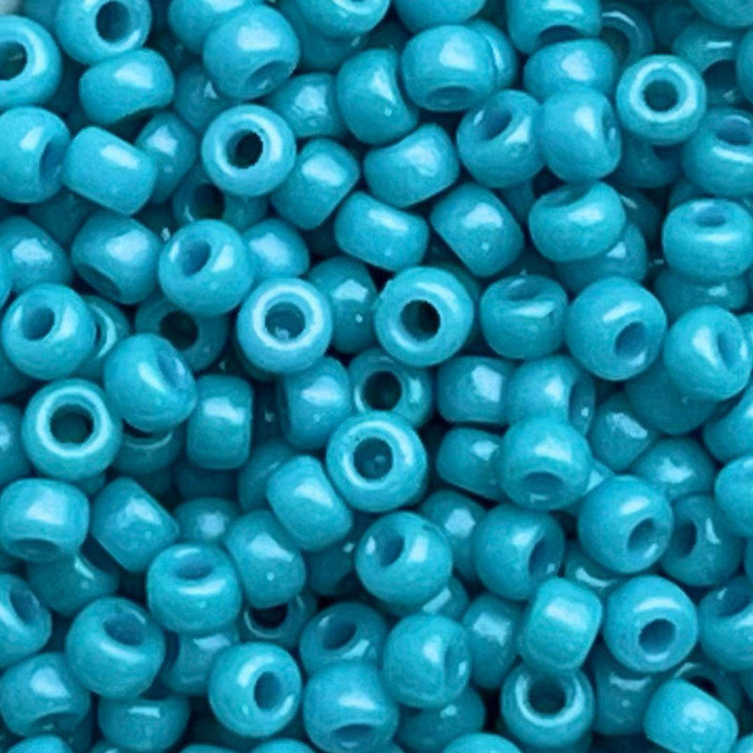 Rocalla Miyuki #8 Duracoat Opaque Dyed Aqua Blue - Image 1