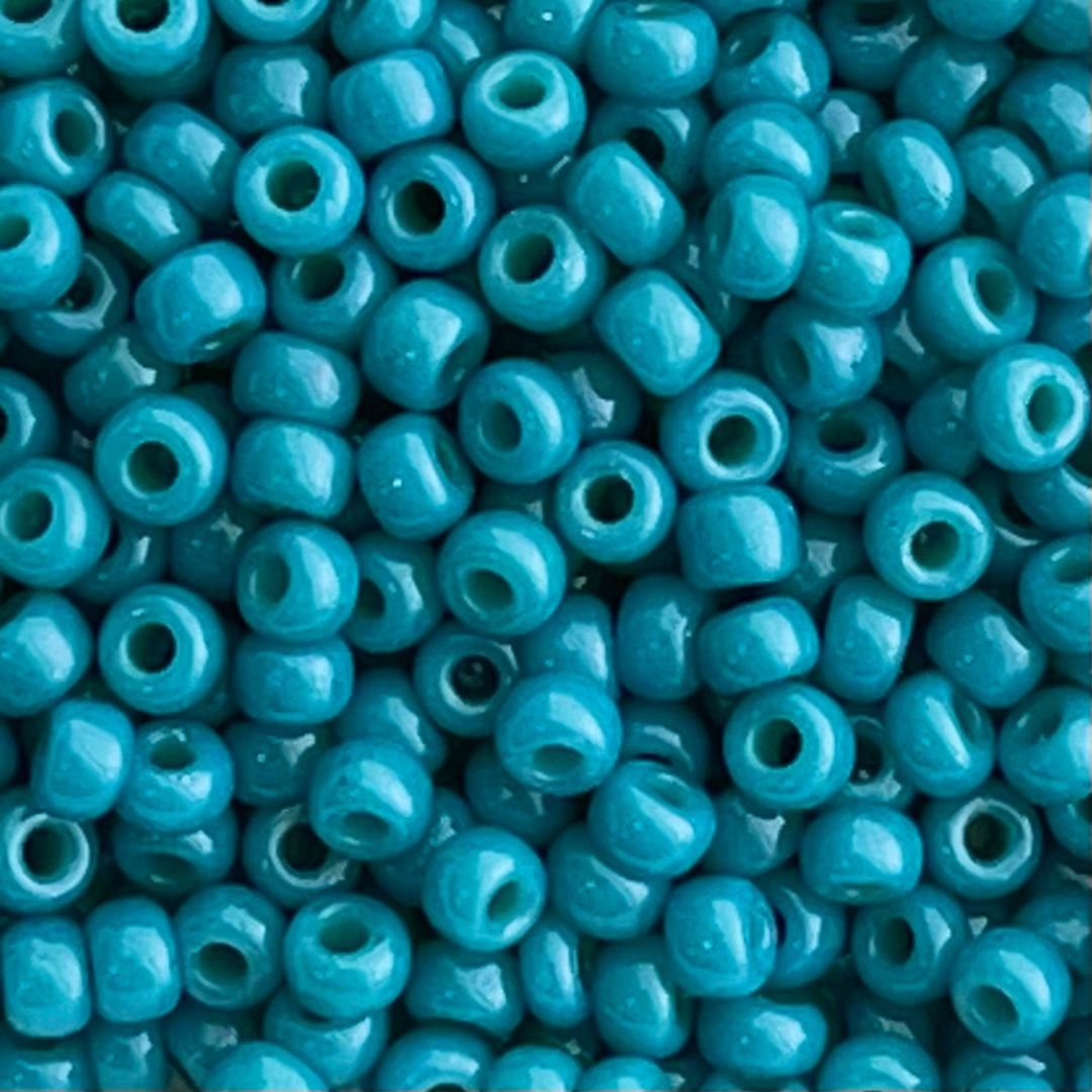 Rocalla Miyuki #8 Duracoat Opaque Dyed Blue Green - Image 1