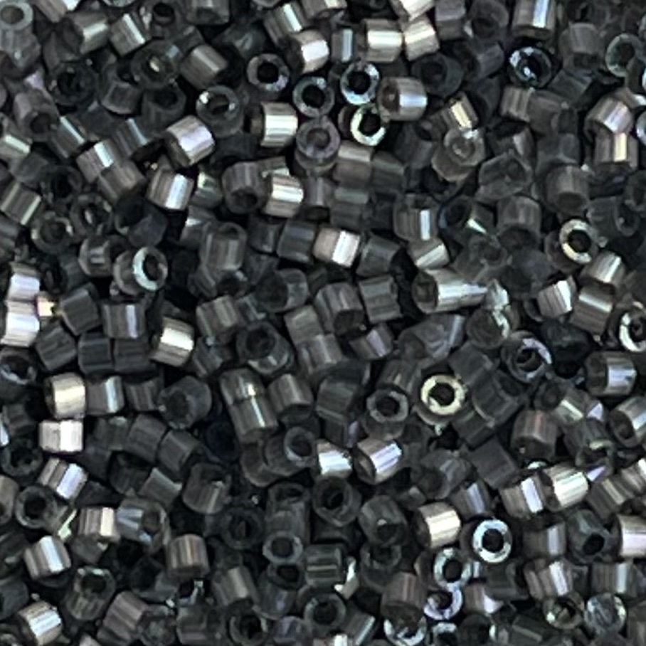 Delica Bead Dyed Rustic Gray Silk Satin