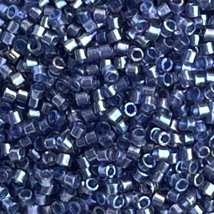 Delica Bead Fancy Lined Anchor Gray