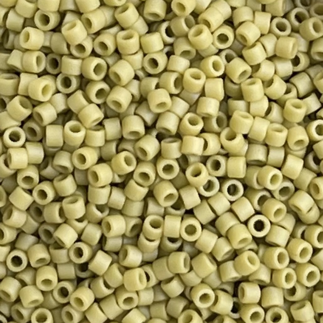 Delica Bead Frosted Opaque Glaze Honeydew - Image 1