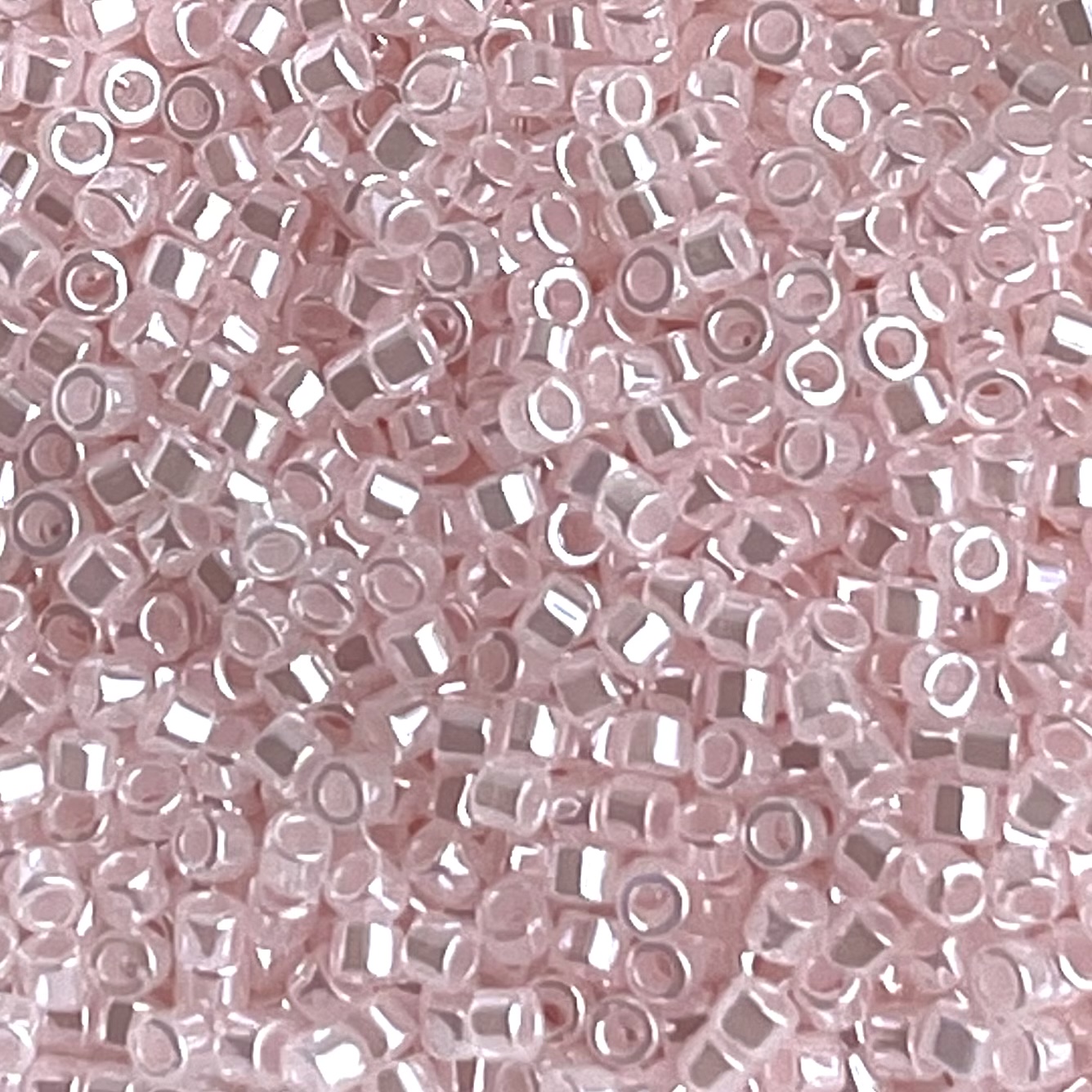 Delica Bead Lined Crystal Pale Salmon - Image 1