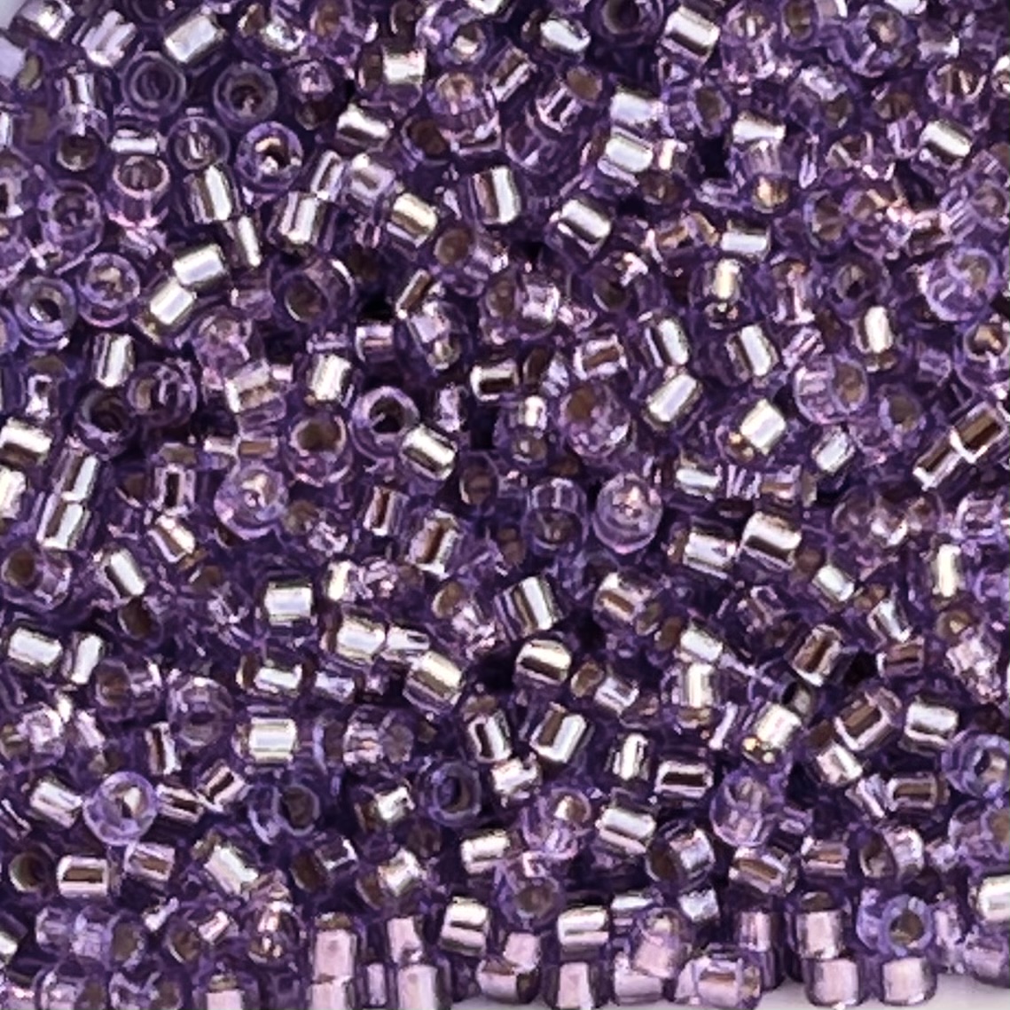 Delica Bead SilveLined Dyed Lavander - Image 1