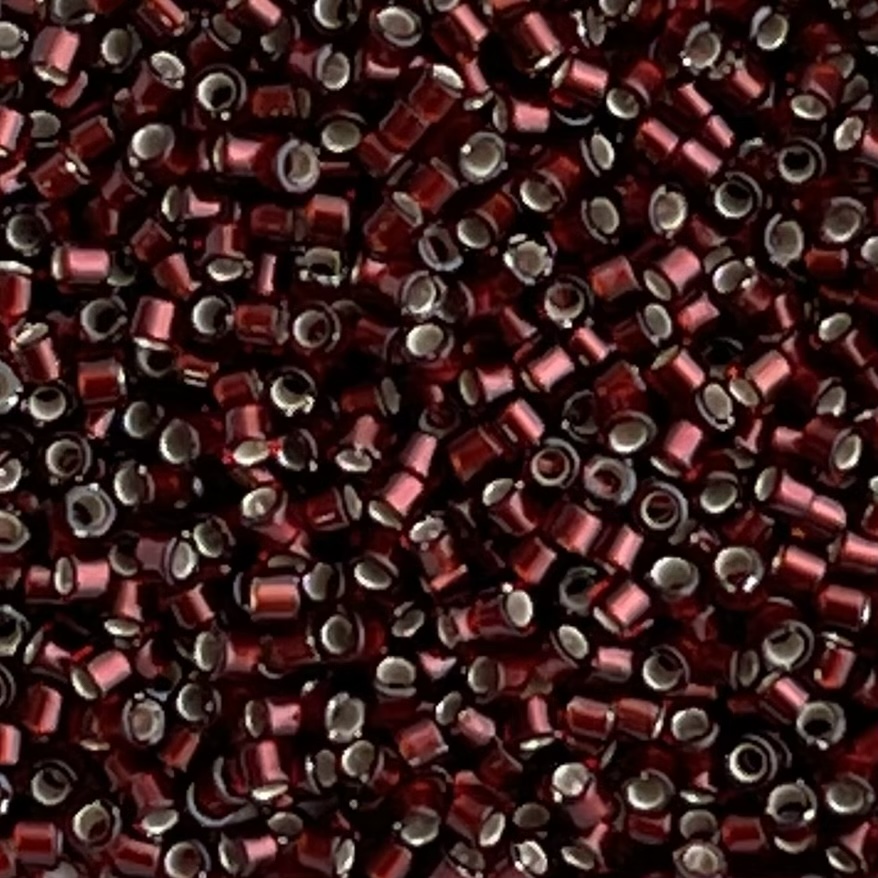 Delica Bead SilverLined Glazed Dk Cranberry