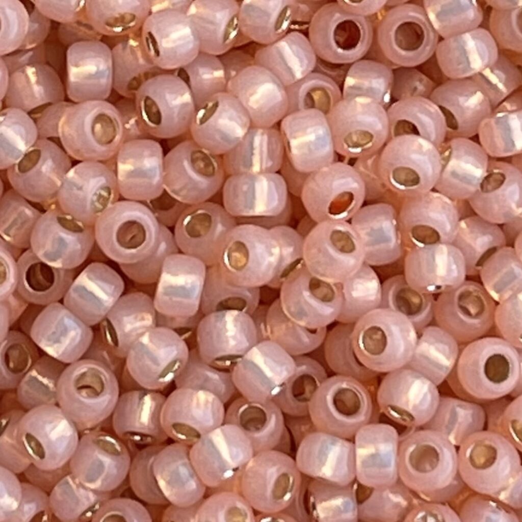 Round #8 Silver Lined Milky Peach