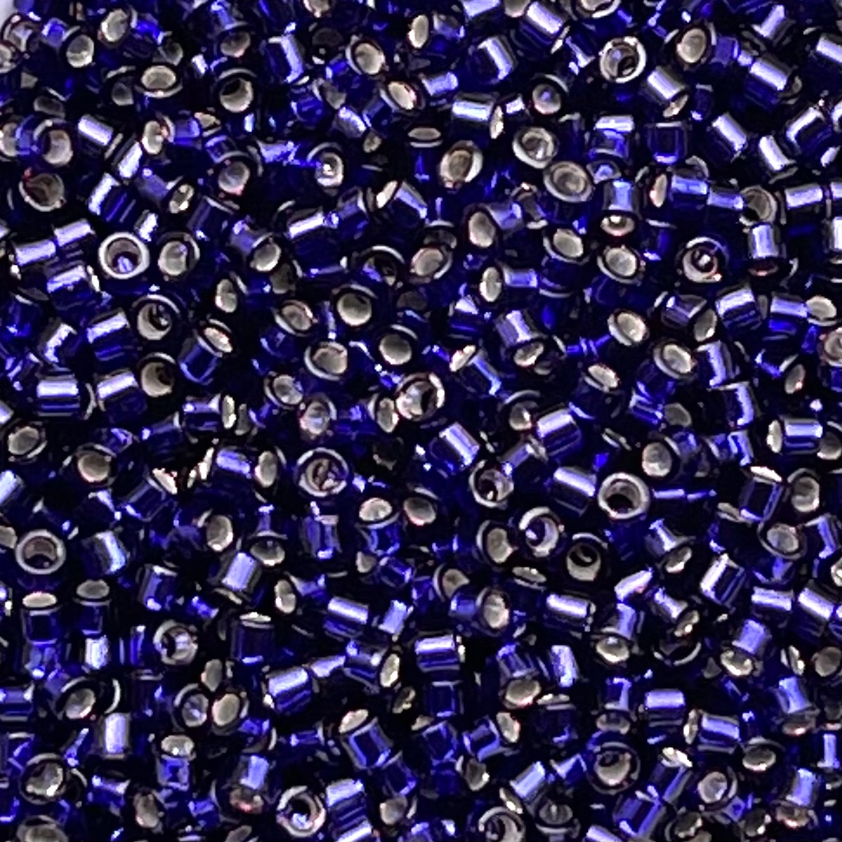 Delica Bead SilverLined Dyed Dk Purple - Image 1