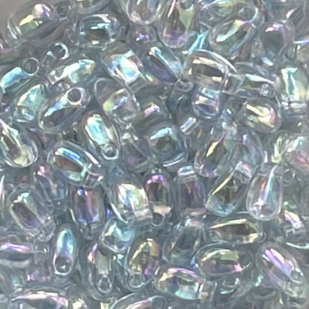 Long Drop 3x5.5mm Transparent Lt Blue AB - Image 1