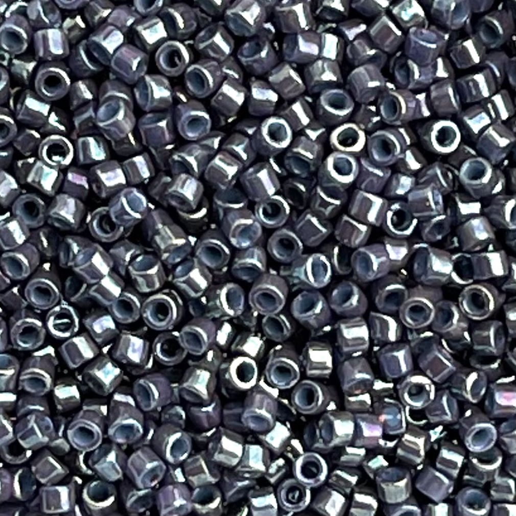 Delica Bead Opaque DK Gray AB