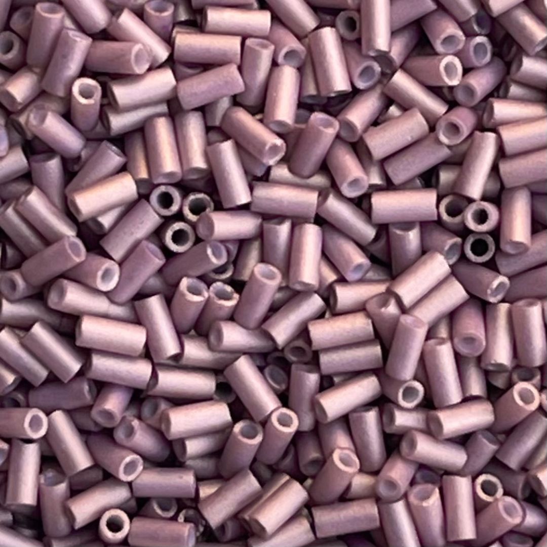 Bugle #1 (3mm) Matte Opaque Antique Rose - Image 1