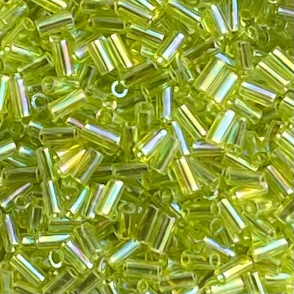 Bugle #1 (3mm) Transparent Chartreuse AB