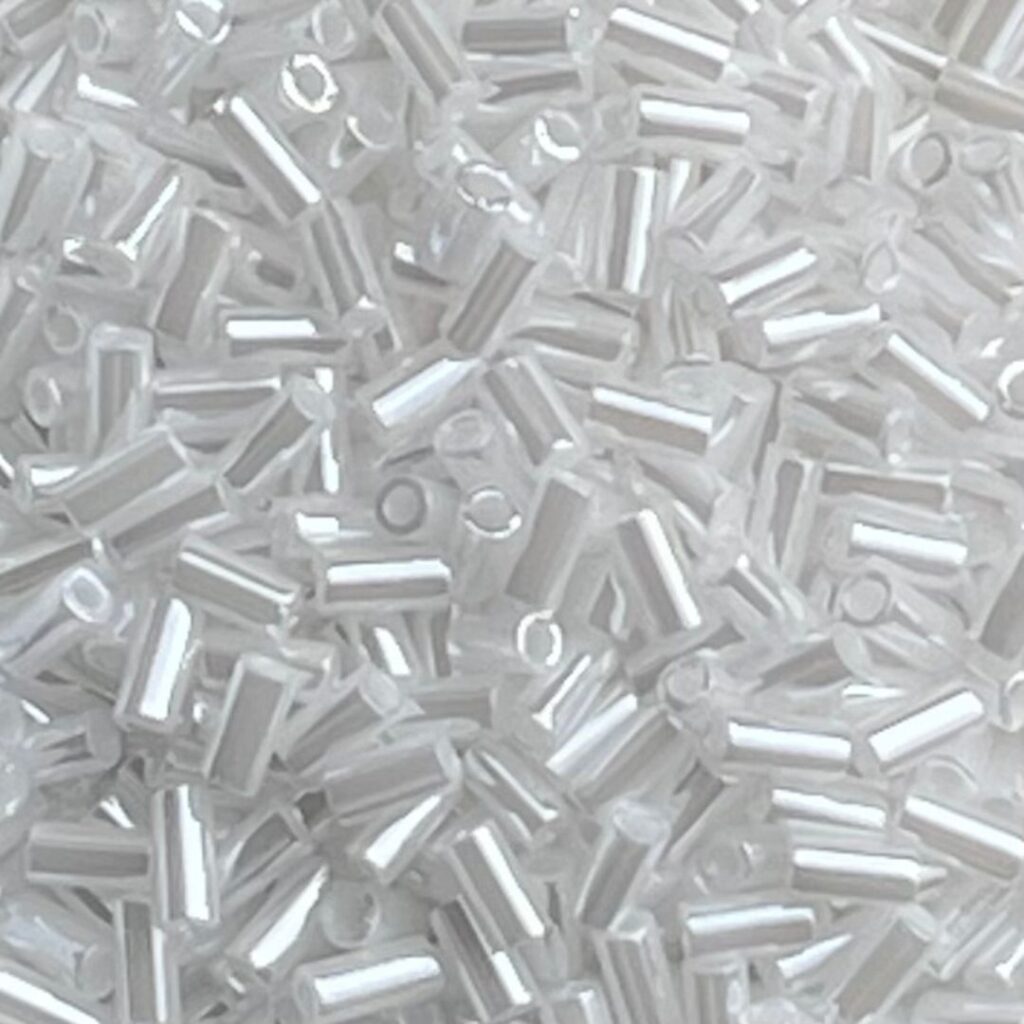 Bugle #1 (3mm) White Pearl Ceylon