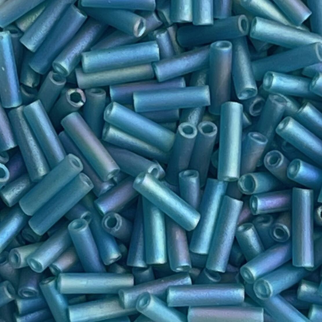 Bugle #2 (6MM) Matte Transparent Teal AB - Image 1