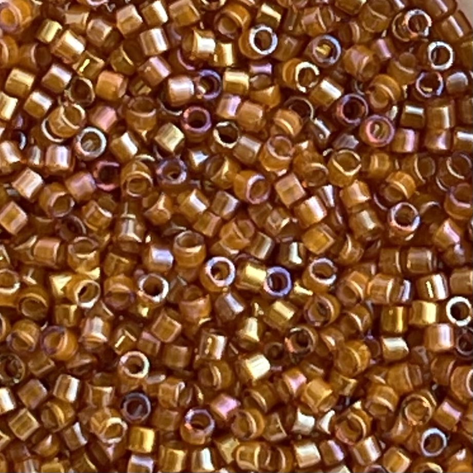 Delica Bead Lined Topaz AB