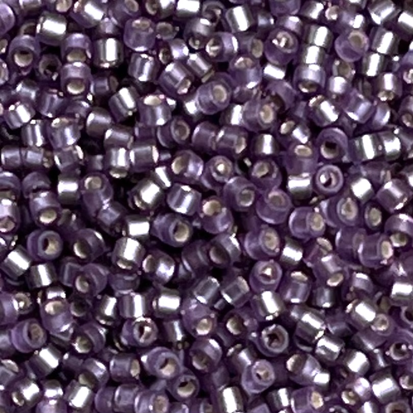 Delica Bead Dyed SemiMatte SilverLined Violet