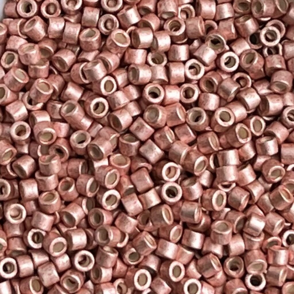 Delica Bead Galvanized SemiFrosted Pink Blush