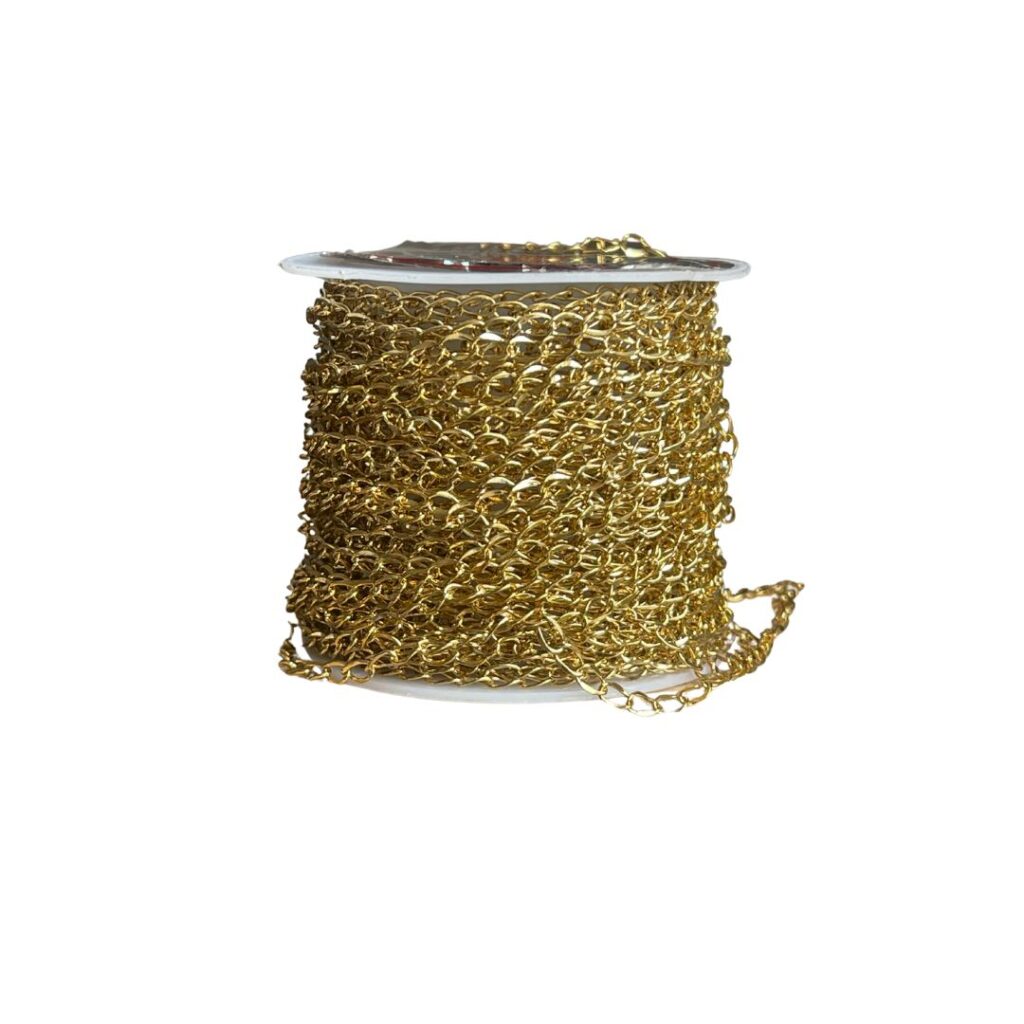 Cadena Acero Extensión Acero Gold x 1mt