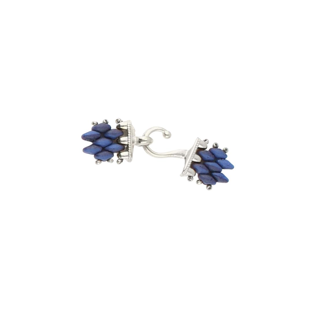Mesaria III SuperDuo Hook Antique Silver Plate - Image 3