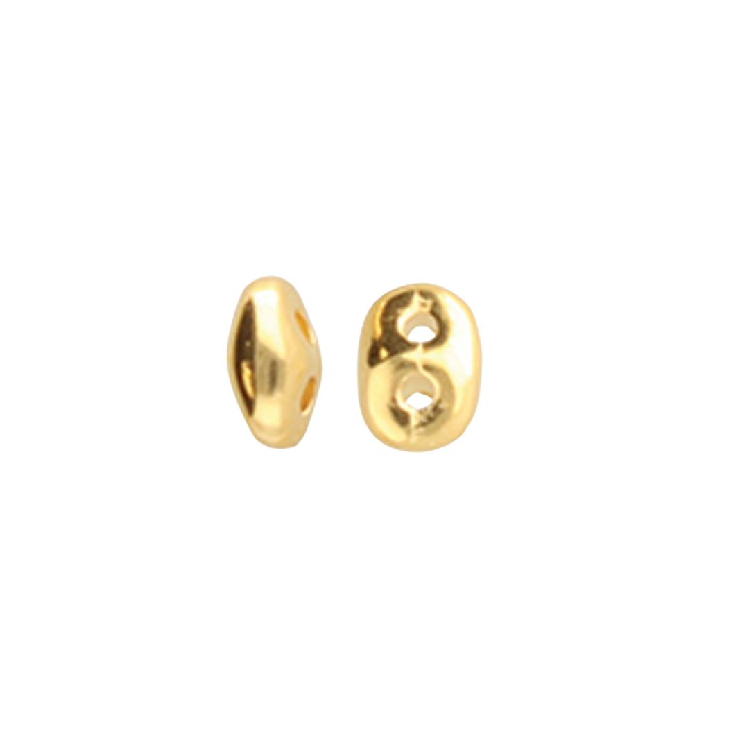 Melakonas - SuperDuo Bead Sub 24K Gold Plate - Image 1