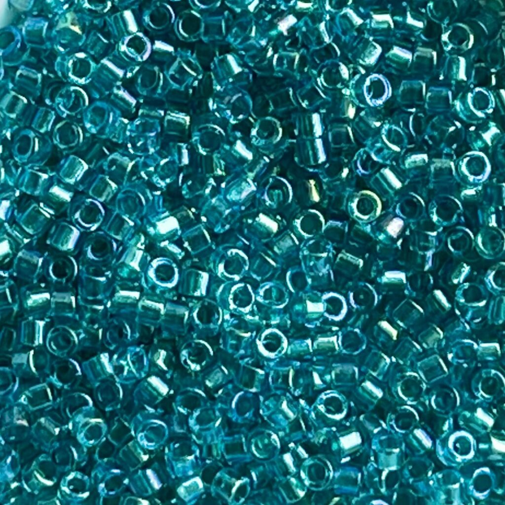 Delica Bead Fancy Lined Teal Green