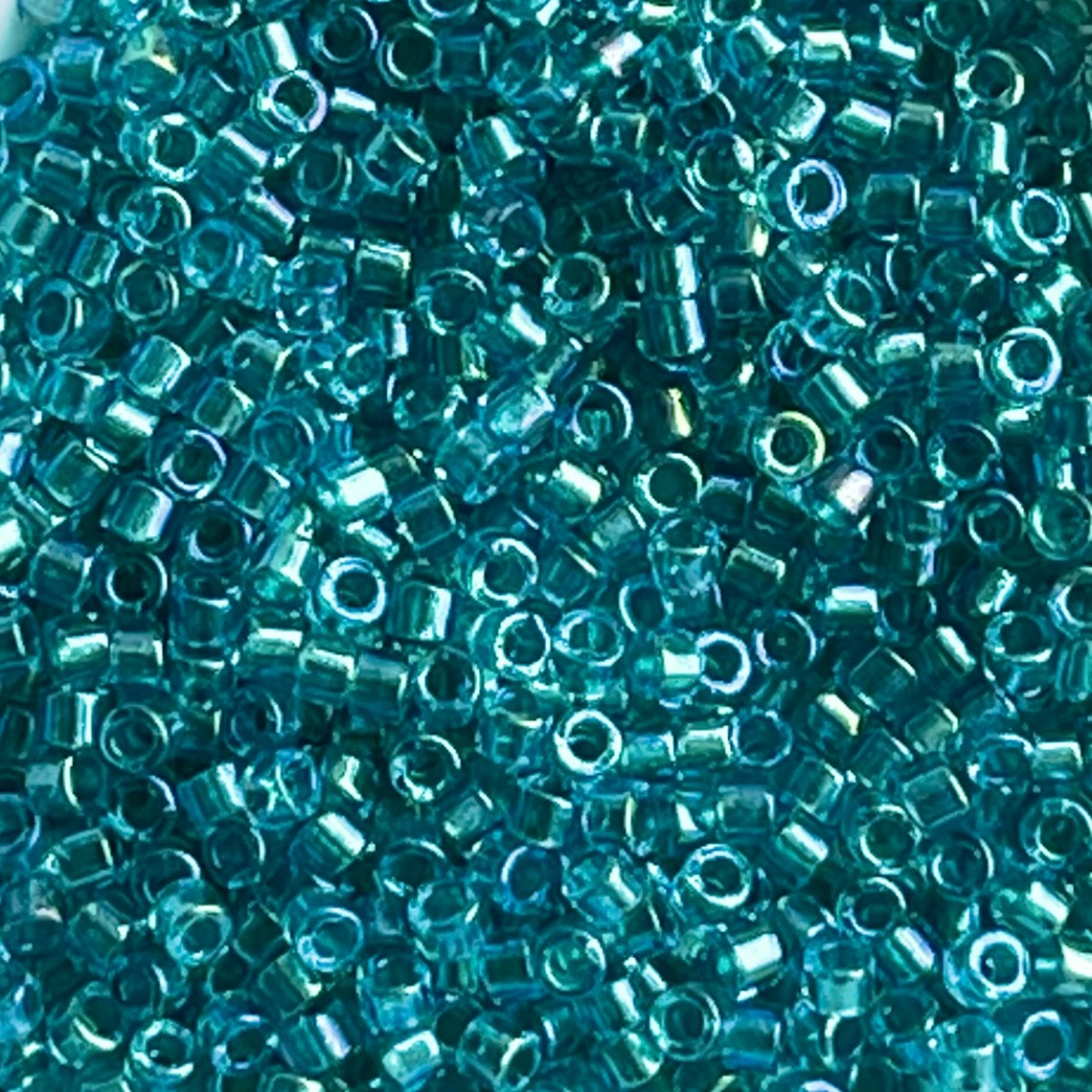 Delica Bead Fancy Lined Teal Green - Image 1