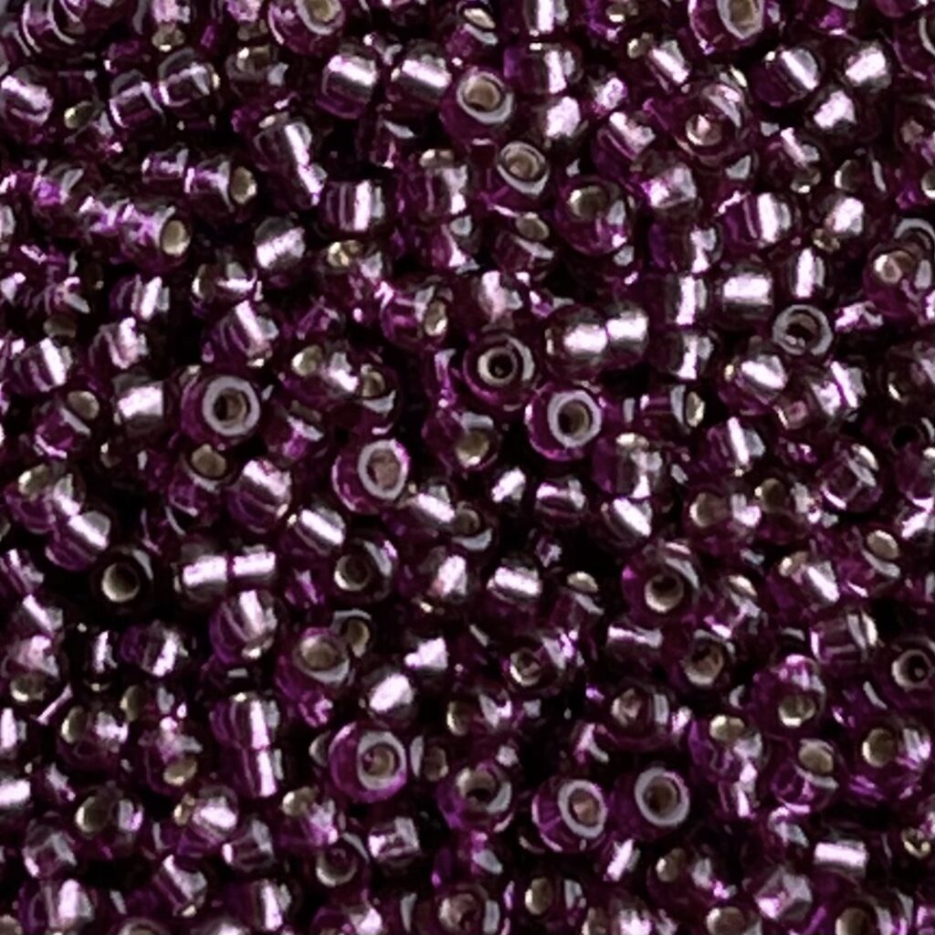 Rocalla Miyuki #11 Duracoat SilverLined Dyed Deep Purple