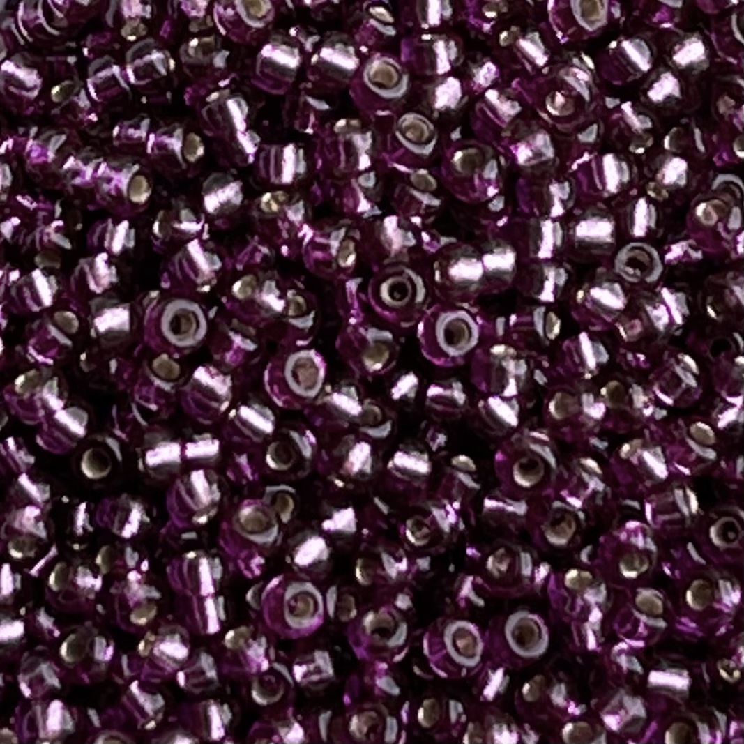 Rocalla Miyuki #11 Duracoat SilverLined Dyed Deep Purple - Image 1
